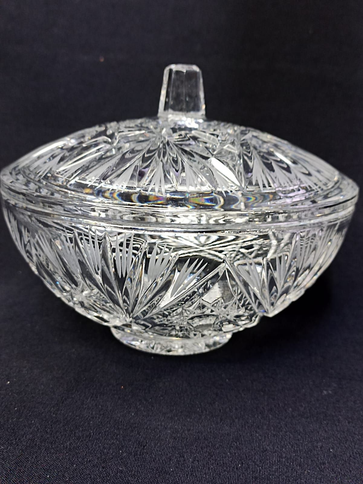 Хрустальная конфетница, 14.6 см, прозрачный